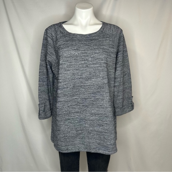 Croft & Barrow Medium Weight Knit 3/4 Length Raglan Style Sleeve, 1X - Picture 1 of 12
